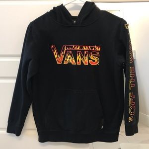 Youth Black Flames Vans sweatshirt